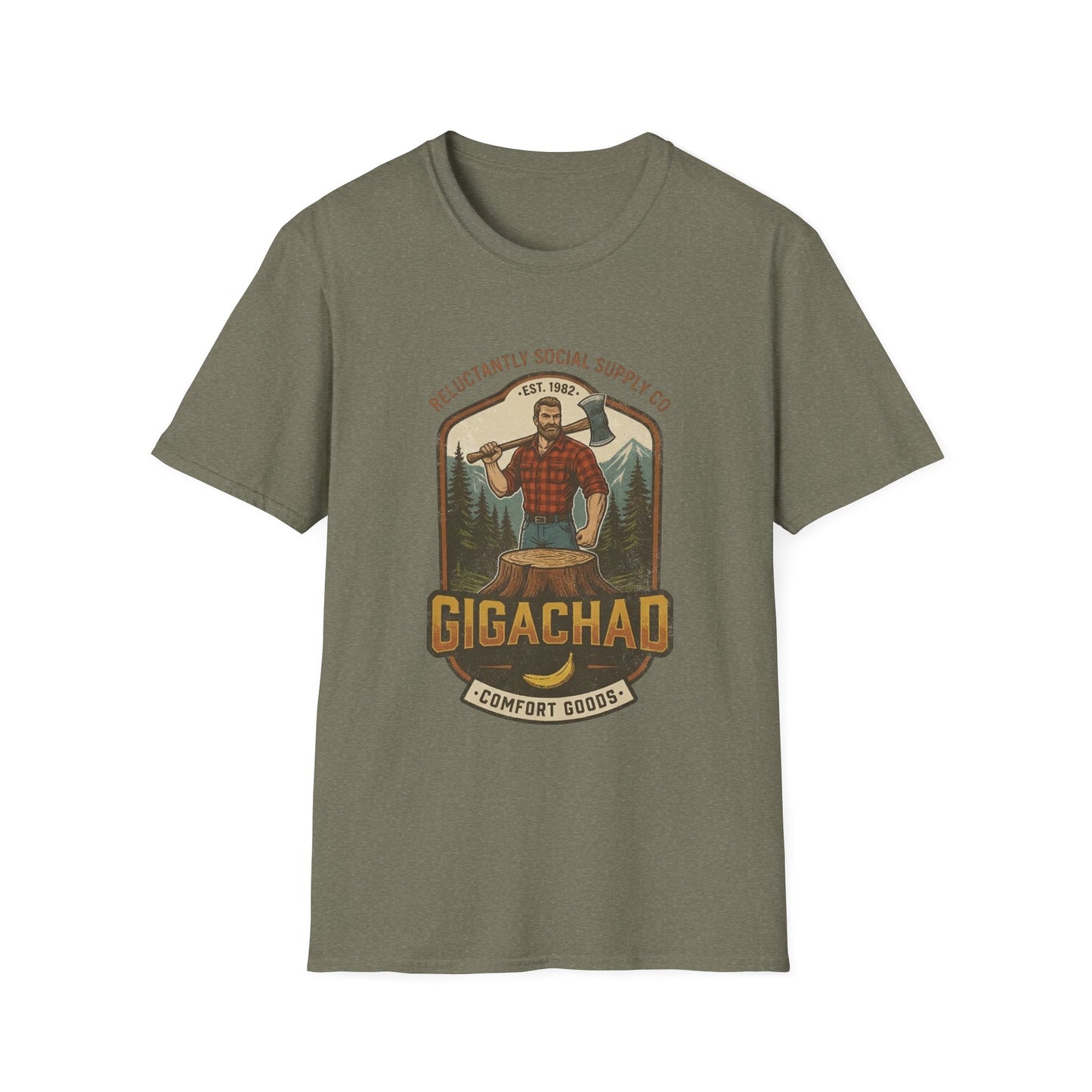 Gigachad Retro Lumberjack T-Shirt
