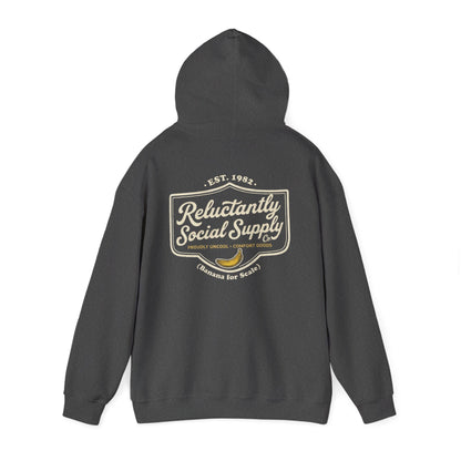 Reluctantly Social Banana Logo Hoodie