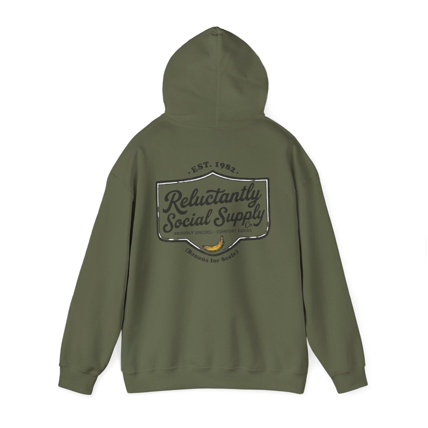 Reluctantly Social Banana Logo Hoodie