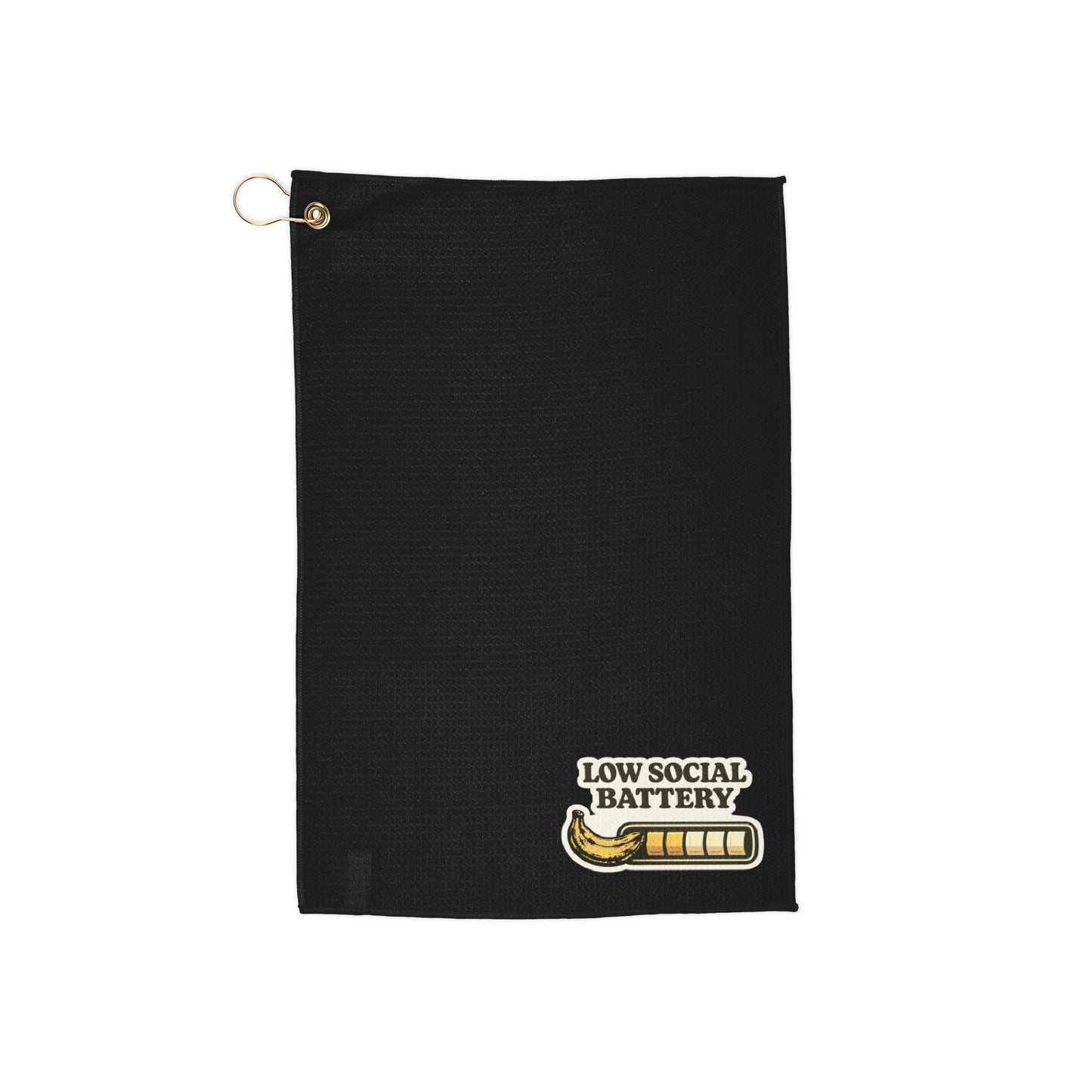 Low Social Battery Banana Golf Towel