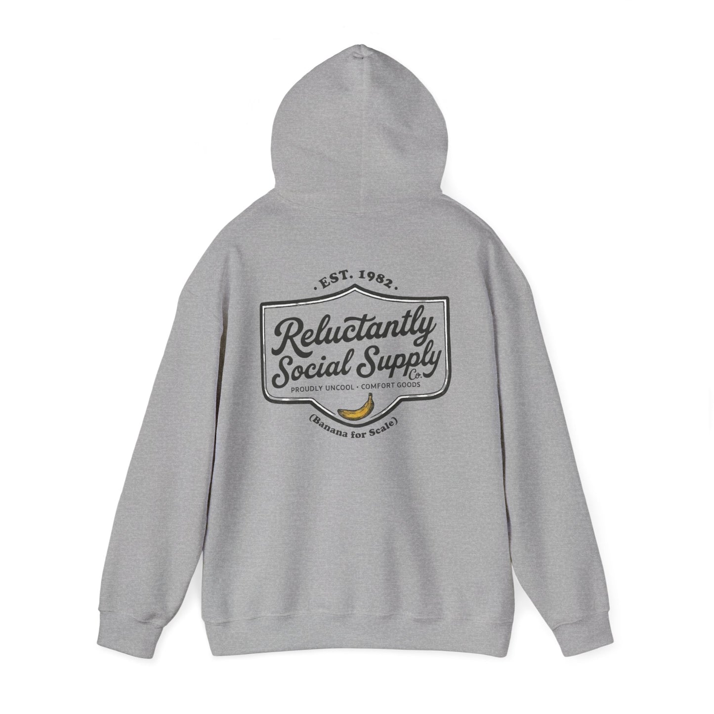 Reluctantly Social Banana Logo Hoodie