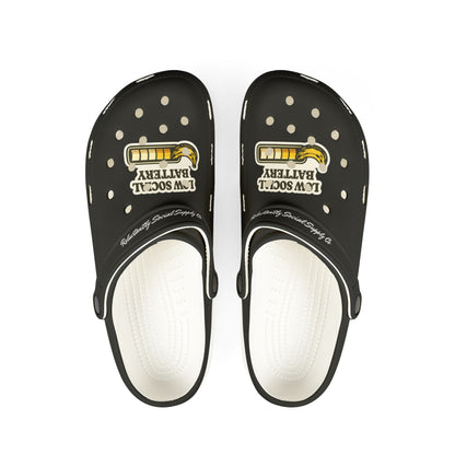Battery Lover EVA Foam Clogs — 'Low Social Battery'