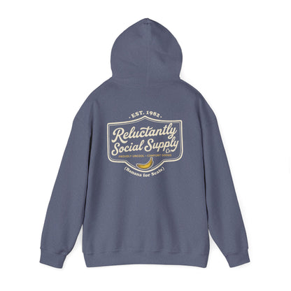 Reluctantly Social Banana Logo Hoodie