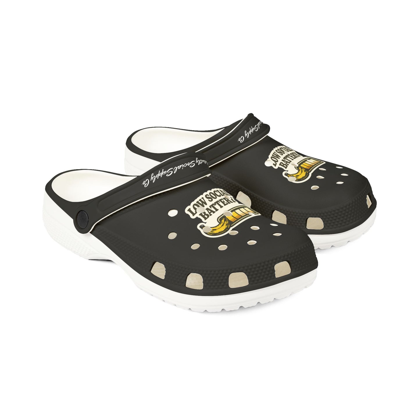 Battery Lover EVA Foam Clogs — 'Low Social Battery'