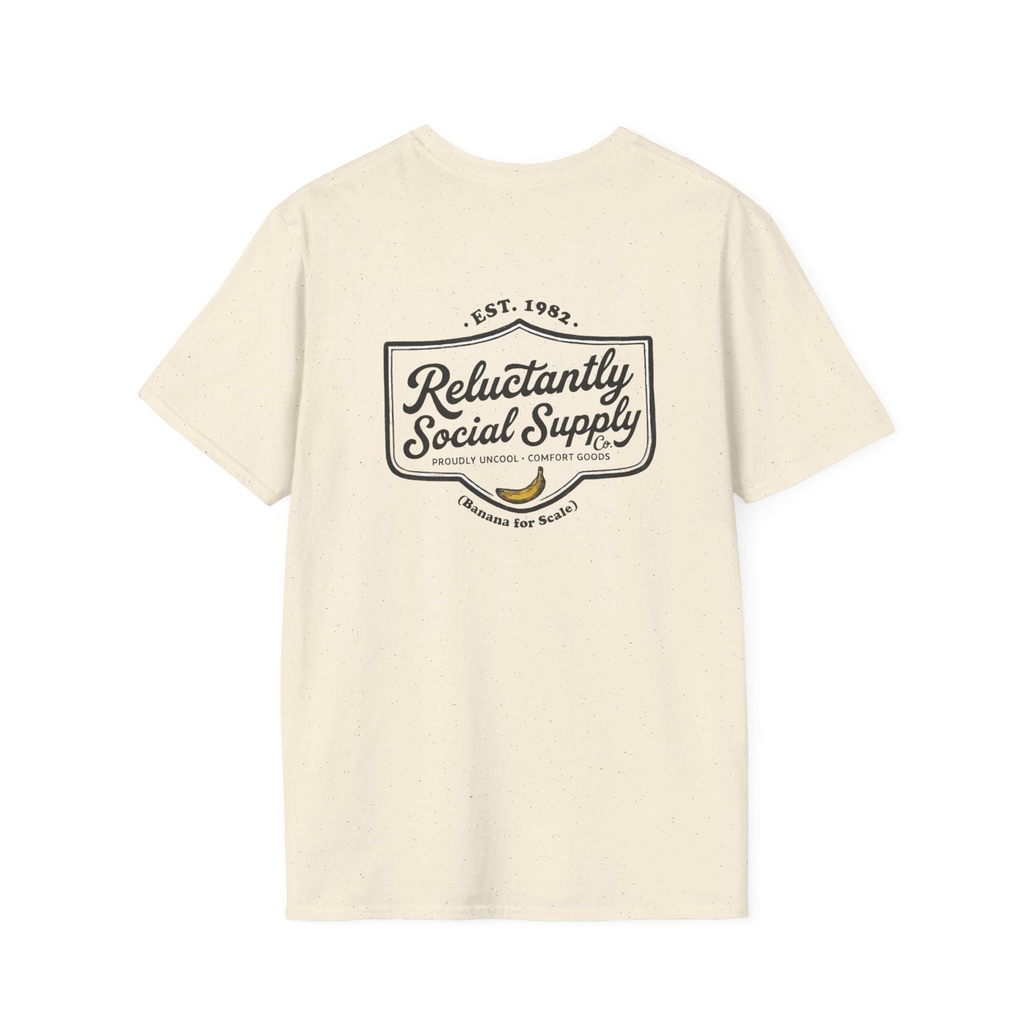 Reluctantly Social Banana Logo Tee