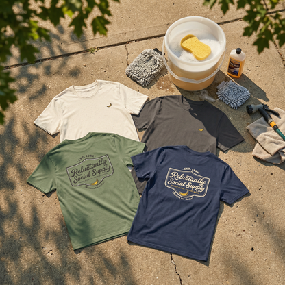 Reluctantly Social Banana Logo Tee