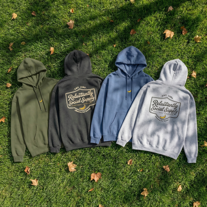 Reluctantly Social Banana Logo Hoodie